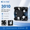 Axial Flow Fan, 3010, 5V/12V, 30mm, Plastic - view 5