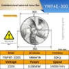 Axial Flow Fan, 304, Stainless, Steel, 220V/380V - view 5