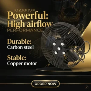 Axial Flow Fan, 380V, Wall, Carbon Steel