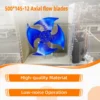 Axial Flow Fan, 4-blade, Plastic, 500*145*12-4 - view 4