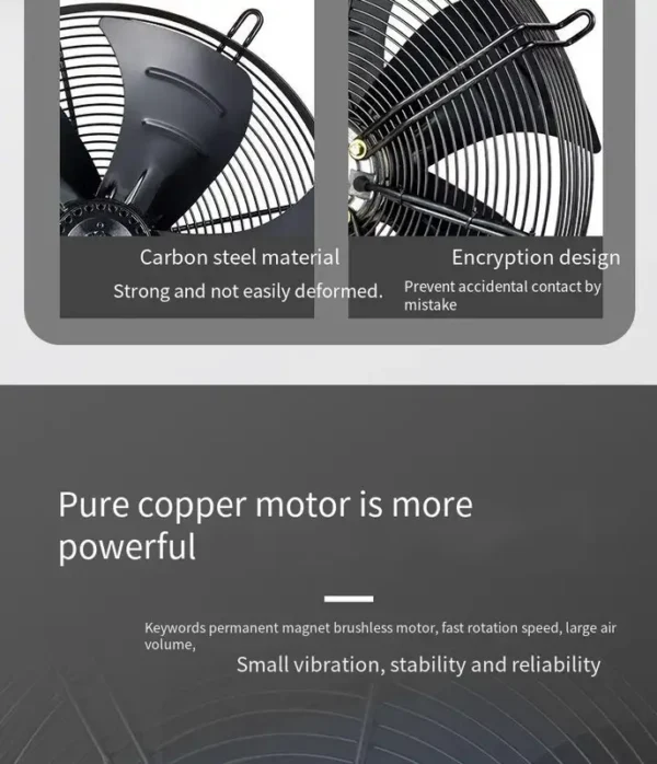 Axial Flow Fan, 500mm, 220, Cold rolled steel - view 5