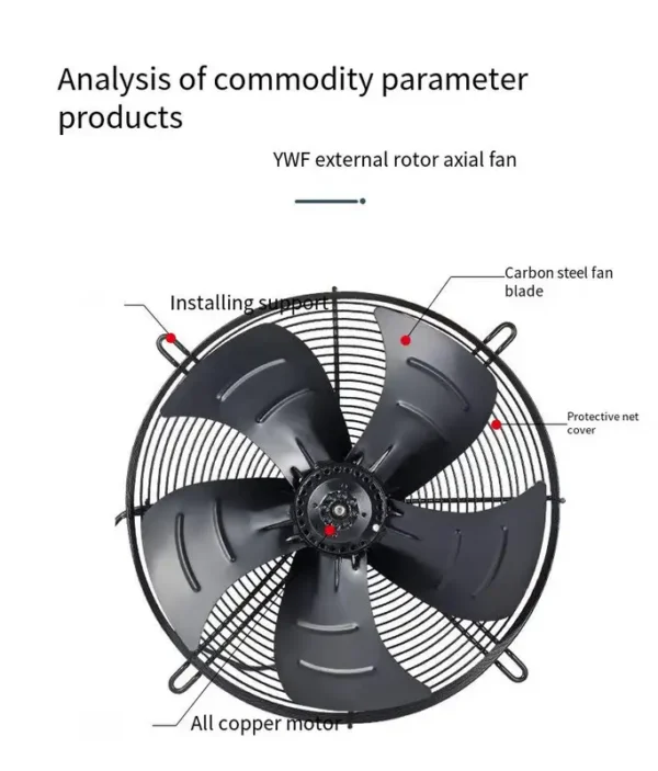 Axial Flow Fan, 500mm, 220, Cold rolled steel - view 6
