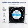 Axial Flow Fan, 8038, 110/220/380V, 80x80x38mm