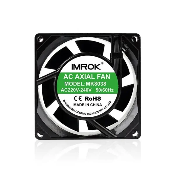 Axial Flow Fan, 8038, 220VAC, 110VAC, 80x80x38mm
