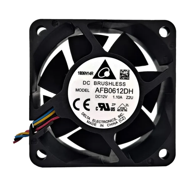 Axial Flow Fan, AFB0612DHZ2U, 12V, 1.1A, 60x60x25.4mm - view 3