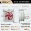 Axial Flow Fan, BFAG-200, 1450RPM, Explosion-proof, 220V/380V - view 6