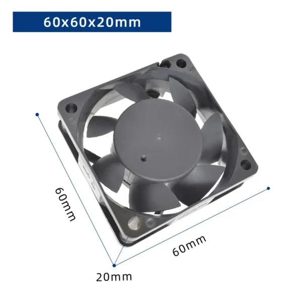 Axial Flow Fan, IP68, Waterproof, 60x60x20mm, 12V - view 3
