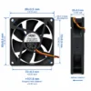 Axial Flow Fan, NEXT, NP8025H12V, 12V, 1.2A - view 6