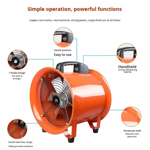 Axial Flow Fan, Portable, 220 - view 3