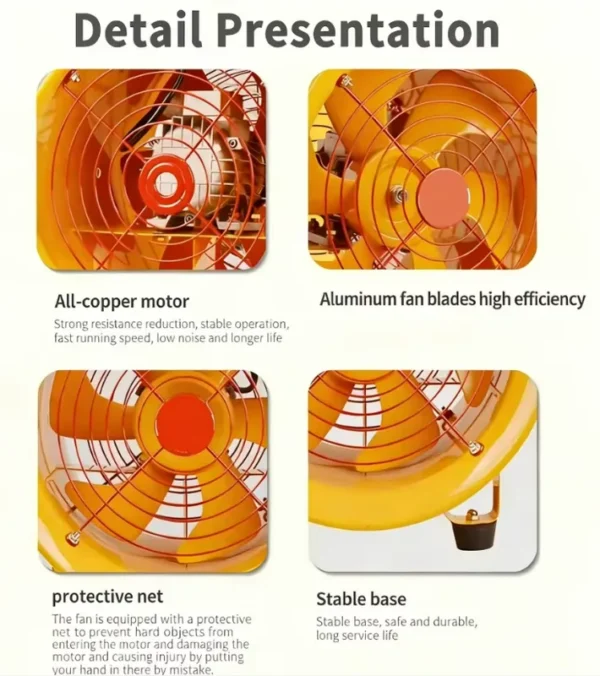 Axial Flow Fan, Portable, 6-Inch - view 2