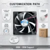 Axial Flow Fan, SZR9225, 5/12/24/48V, 92x92x25mm, 2000-5000RPM - view 3