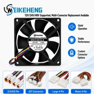 Axial Flow Fan, WKH, 0812LS, 12V, 24V