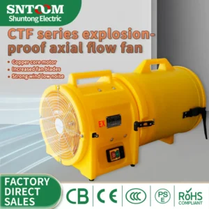 Axial Flow Ventilation Fan, CTF-30, Explosion-Proof, Copper