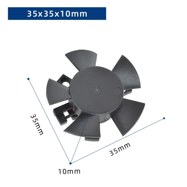 Axial Frameless Plastic Fan, 12v, 35x35x10mm - view 3