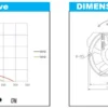 Axial Industrial Cooling Fan, 170x150x51mm, 110V, 220V - view 2