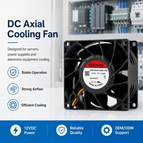 Axial Inverter Cooling Fan, 12V, 27.60W, EC24V, 48V - view 2
