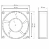 Axial Inverter Cooling Fan, 12V, 27.60W, EC24V, 48V - view 3