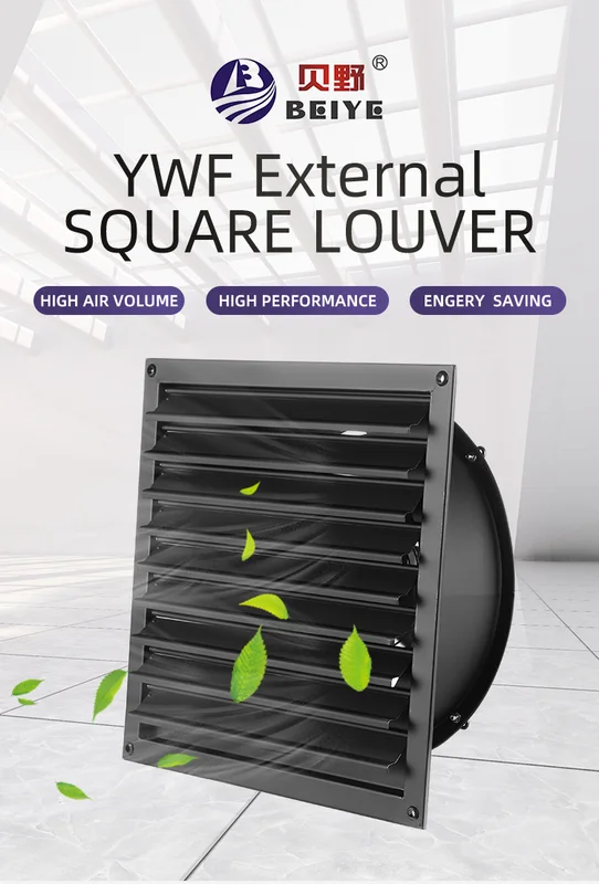 Axial Louver Shutter Fan, YWF200, 220v/380v, Wall - view 2