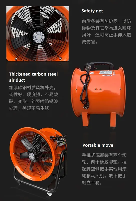 Axial Portable Ventilation Fan, 200mm, 250mm, 350mm - view 4
