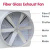 Axial Ventilation Exhaust Fan, FRP, Wall - view 2