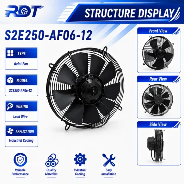 Axial Ventilation Fan, 230V, S2E250-AF06-12 - view 5