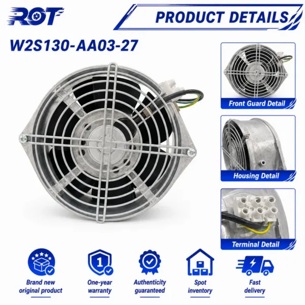Axial Ventilation Fan, 230V, W2S130-AA03-27 - view 6