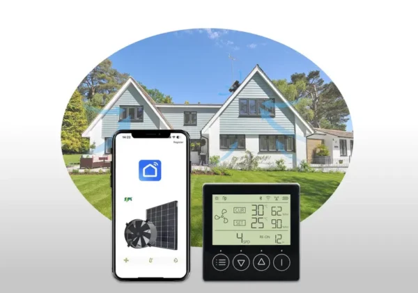 Basement Wall Extract Fan, 24V, Solar - view 5