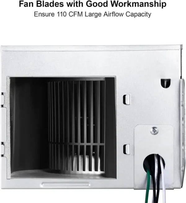 Bathroom Exhaust Fan, 110, CFM, 3000K/4000K/5500K, 1000LM - view 4