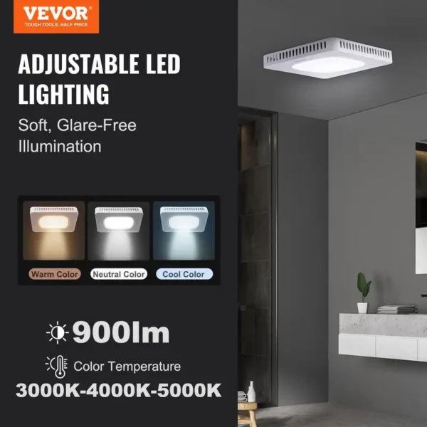 Bathroom Exhaust Fan, 110, CFM, Ceiling - view 3