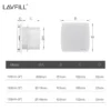 Bathroom Wallwindow Exhaust Fan, LAVFILL, 110V, Electric - view 2
