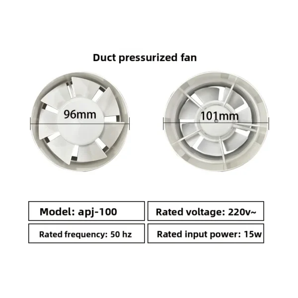 Bathroom Window Exhaust Fan, HENGBO, 4-8, 100%, Copper - view 2