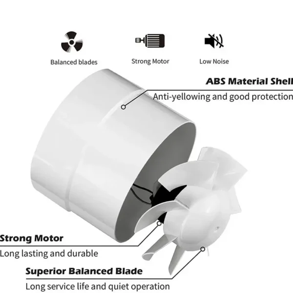 Bathroom Window Exhaust Fan, HENGBO, 4-8, 100%, Copper - view 3