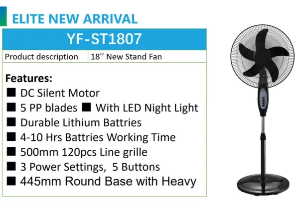 Battery Electric Charger Fan, AILYONS, Rechargeable Battry - view 5
