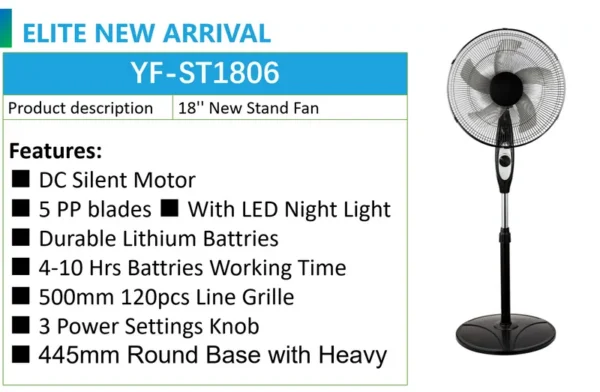 Battery Electric Charger Fan, AILYONS, Rechargeable Battry - view 6