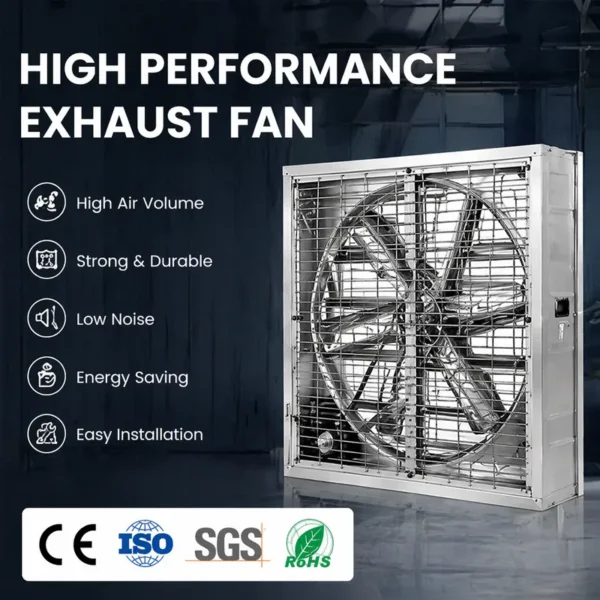 Beltdriven Industrial Axial Fan, Wall, 220, Electric