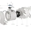 Bidirectionnel Silent Duct Fan, Centrifugal, A.C. Source, ABS - view 5