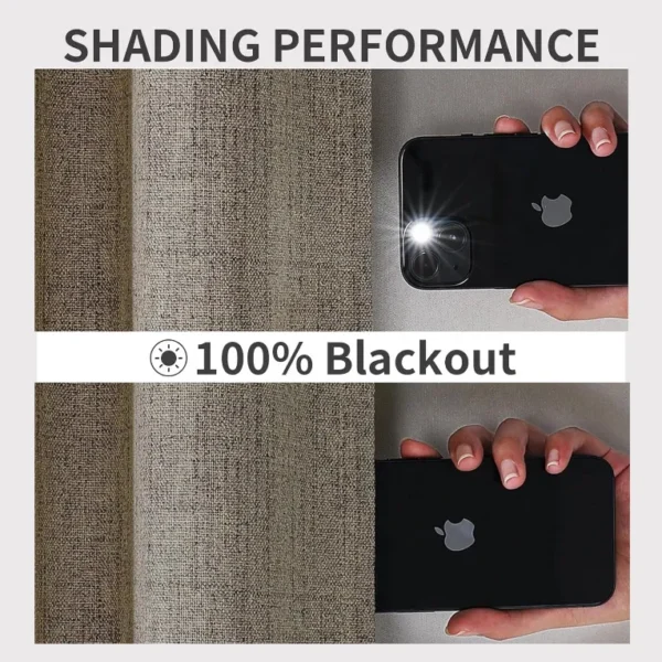 Blackout Fabric Curtain, 100%, 100% Polyester, Grommet - view 3