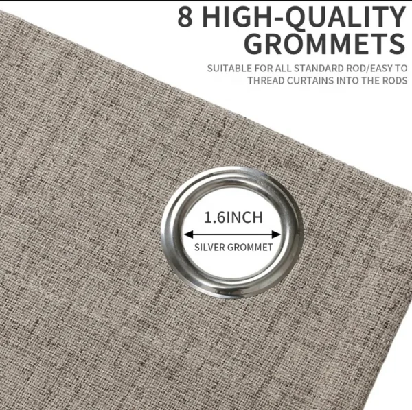 Blackout Fabric Curtain, 100%, 100% Polyester, Grommet - view 4
