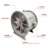 Blade Ducted Copper Motor, Aluminum, Axial - view 2