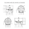 Blade Ducted Copper Motor, Aluminum, Axial - view 6