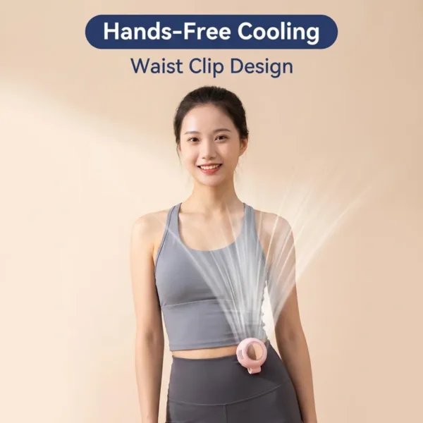 Bladeless Clip Waist Fan, USB, Brushless, Portable - view 5