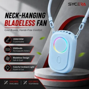 Bladeless Neck Fan, 2000mAh, Portable