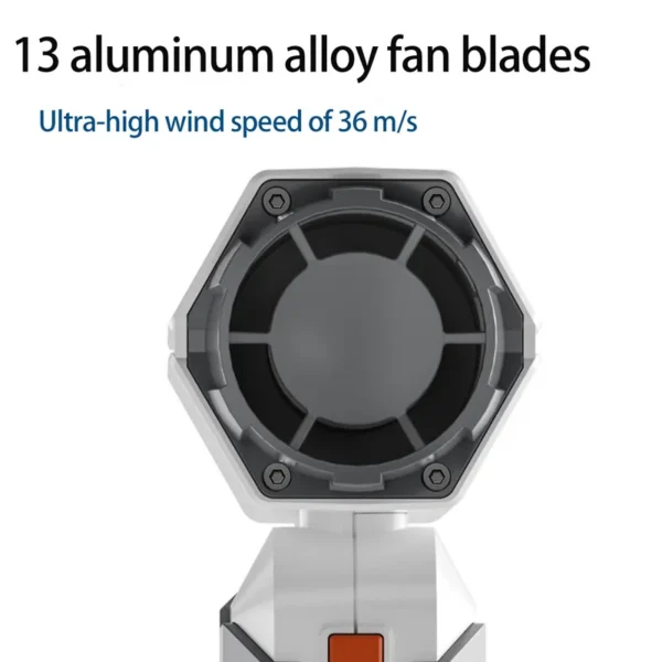 Bladeless Wearable Handheld Fan, USB-C, Battery, Plastic - view 5