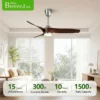 Blades Modern Ceiling Fan, 52-Inch, Abs, BLDC