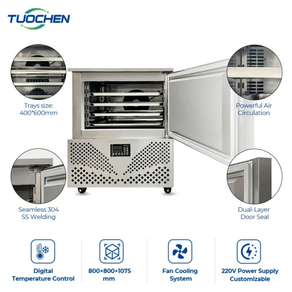 Blast Freezer, 120L, 45C, 4-Tier - view 4
