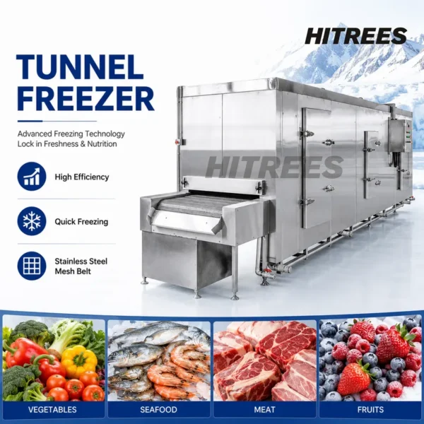 Blast Freezer, IQF, Stainless Steel 304, Tunnel Freezer