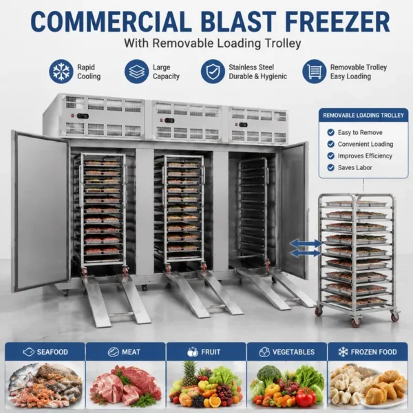 Blast Freezer, Stainless, Steel - view 2