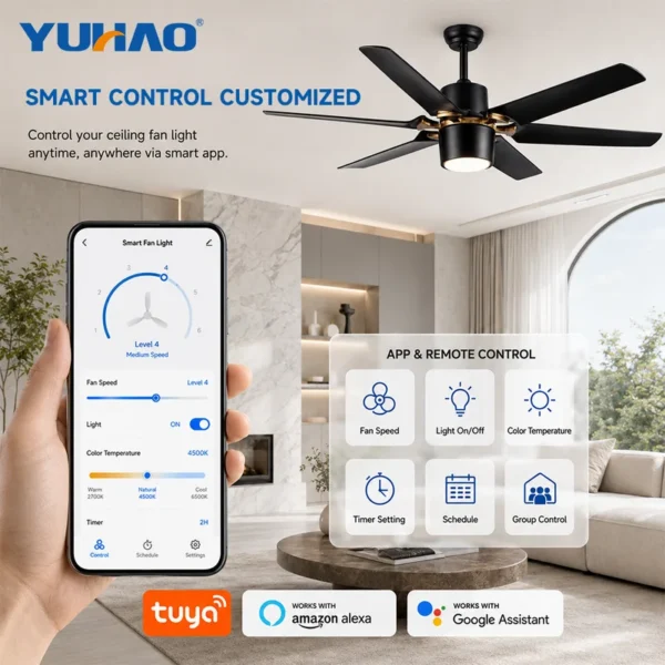Bldc Ceiling Ventilation Fan, ABS, 62W - view 3