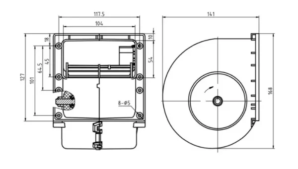 Blower, 24v, 010-B70-74D, ZHF2103Z - view 6