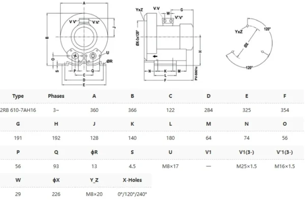 Blower, 2RB-610-7AH16, 2.2kw - view 5